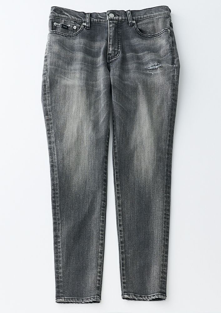 定価5万★AKM ハイパワー　ストレッチ　デニム　スラックス　M スキニー AKM】HIGH POWER STRETCH 5P SKINNY -BLACK USED-