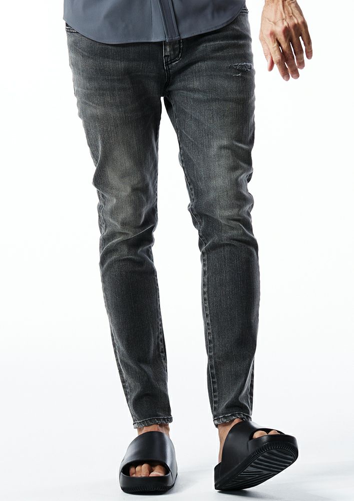 AKM】HIGH POWER STRETCH DENIM【LIL DAMAGED】 5POCKET SKINNY