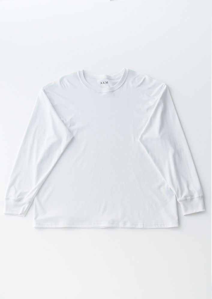 AKM】80/1 HIGH GAUGE SILKY JERSEY L/S CREW-NECK T【LOOSE FIT