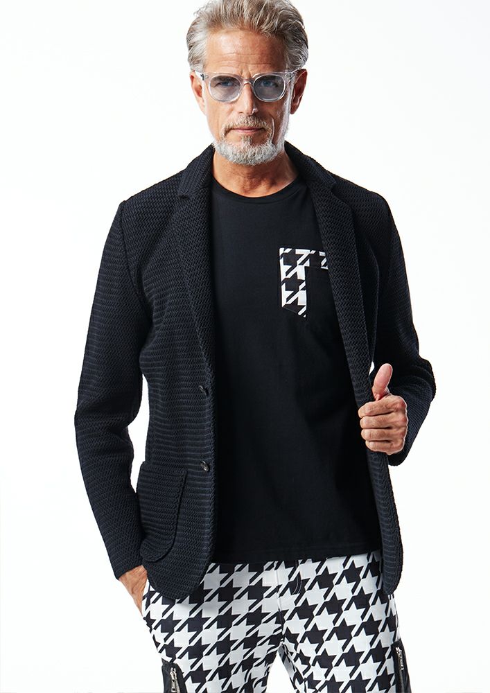 ■AKM■大人気 40/2 クラシックジャージ S/S Wポケット 国内発送 AKM】40/2 CLASSIC JERSEY S/S W POCKET -BLACK-