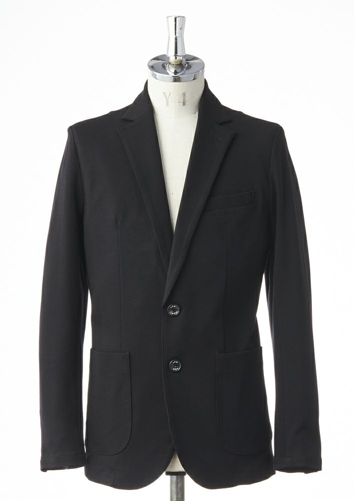 AKM】DUAL WARM BARE PONTI SWING EASY JACKET -BLACK-