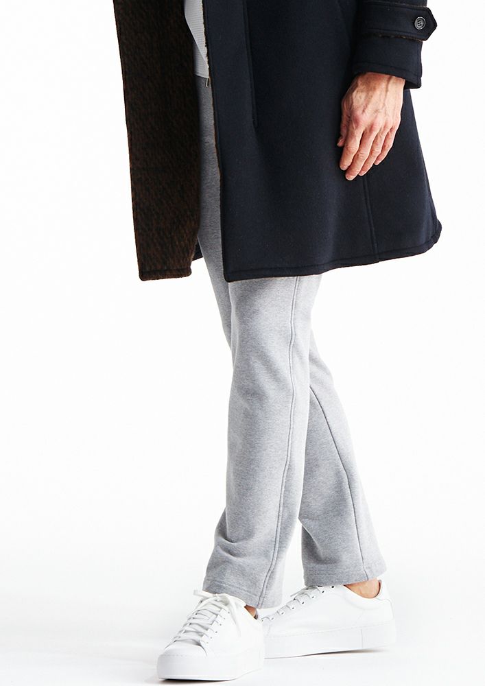 AKM】MOCHI MOCHI STRETCH JERSEY EASY NARROW PT -TOP GRAY-