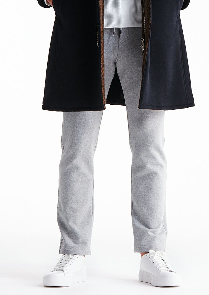 AKM】MOCHI MOCHI STRETCH JERSEY EASY NARROW PT -TOP GRAY-