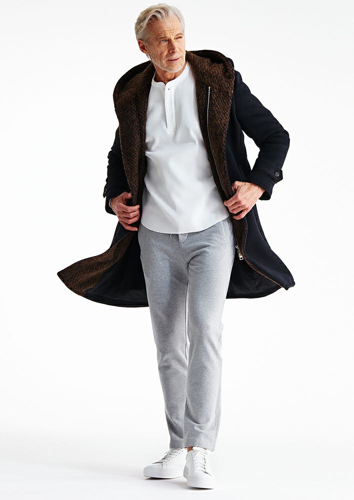 AKM】MOCHI MOCHI STRETCH JERSEY EASY NARROW PT -TOP GRAY-