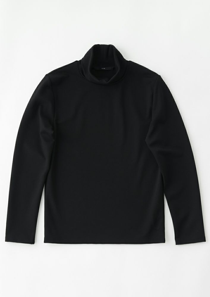 AKM】DUALWARM MOIST PONTI L/S TURTLE NECK -BLACK-